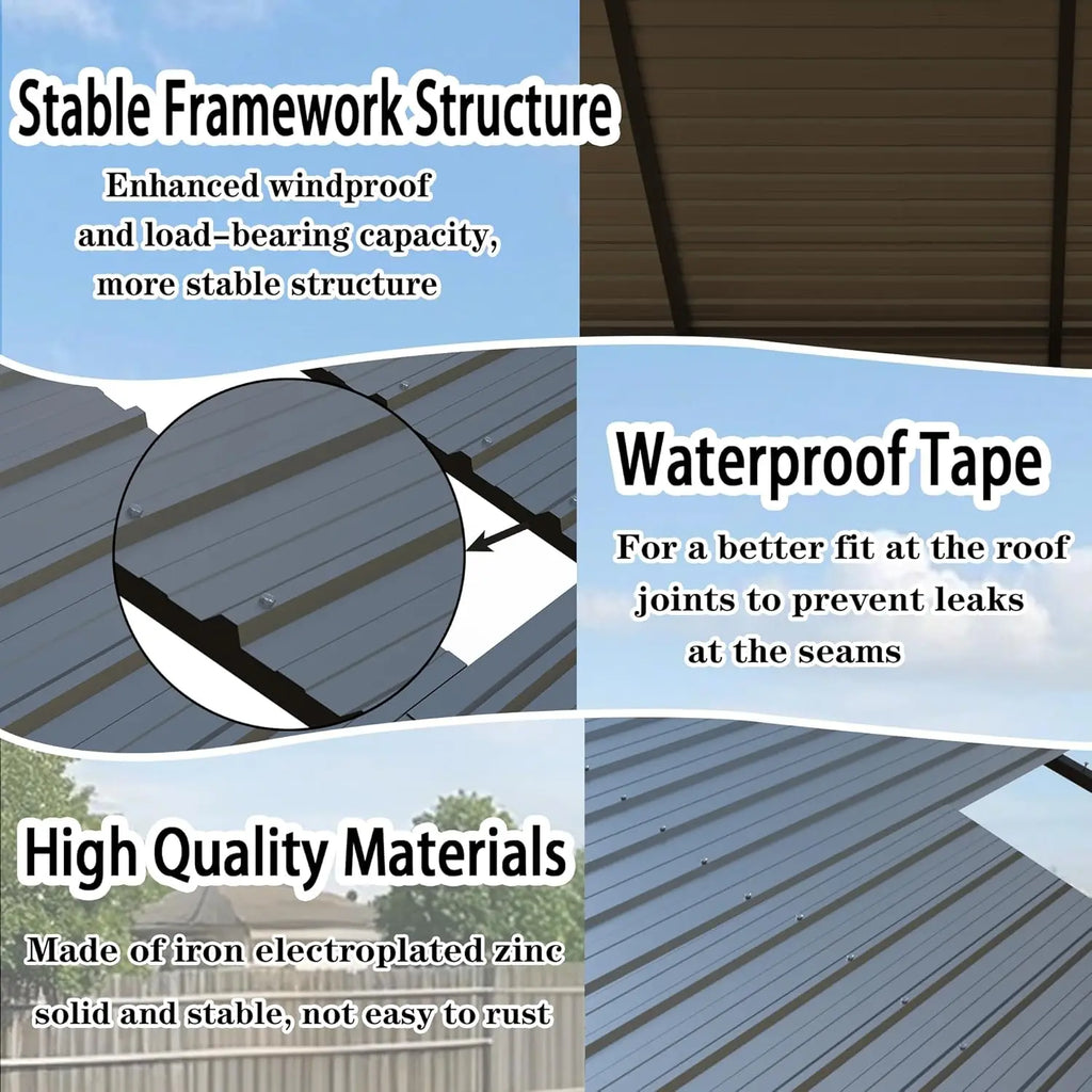 Heavy Duty Galvanized Steel Carport 20x20 FT