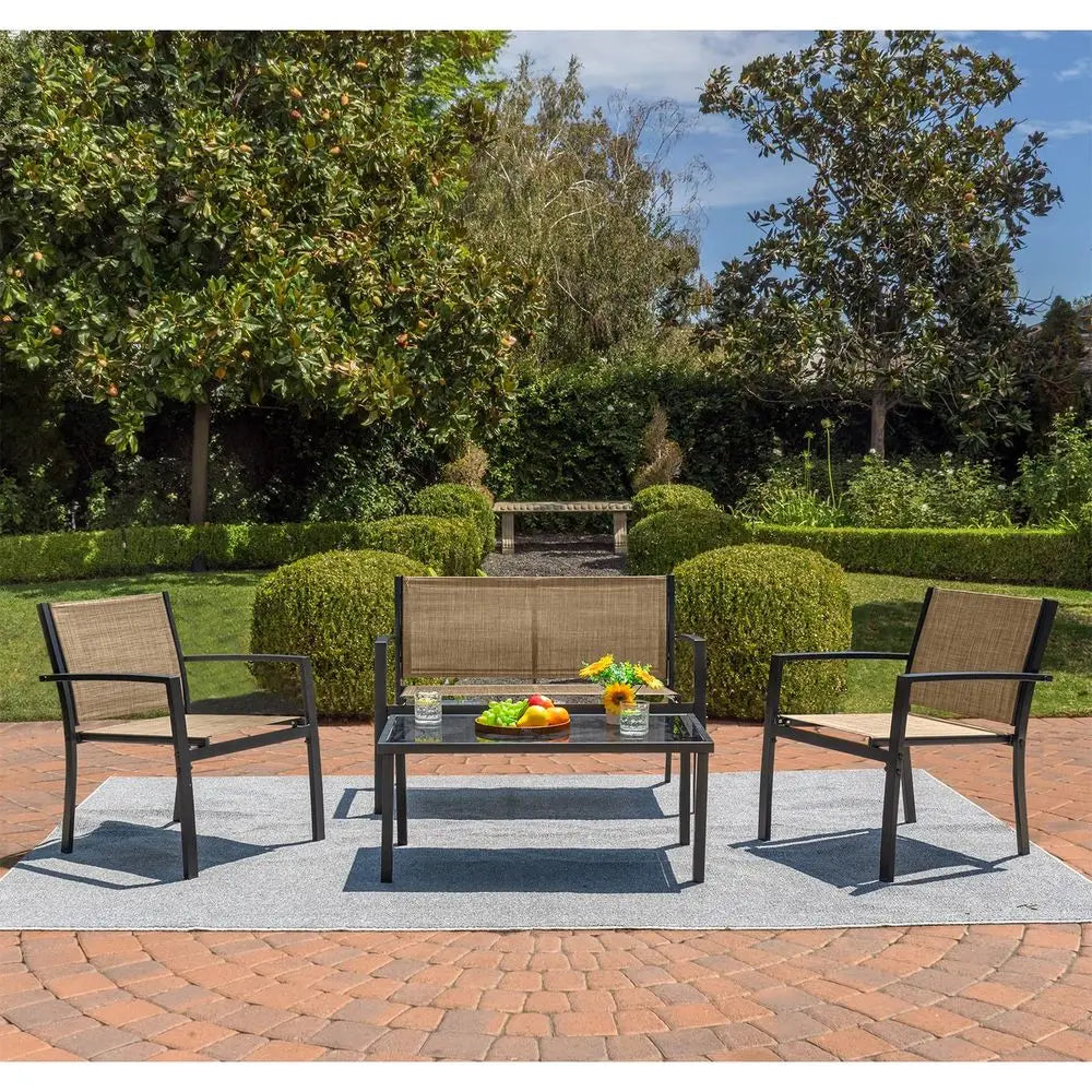 4 Piece Poolside Patio Furniture Set