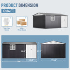 Outdoor Metal Storage Shed with Window