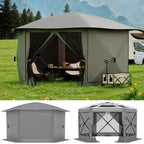 13FT Pop Up Gazebo 6-Sided Outdoor Canopy