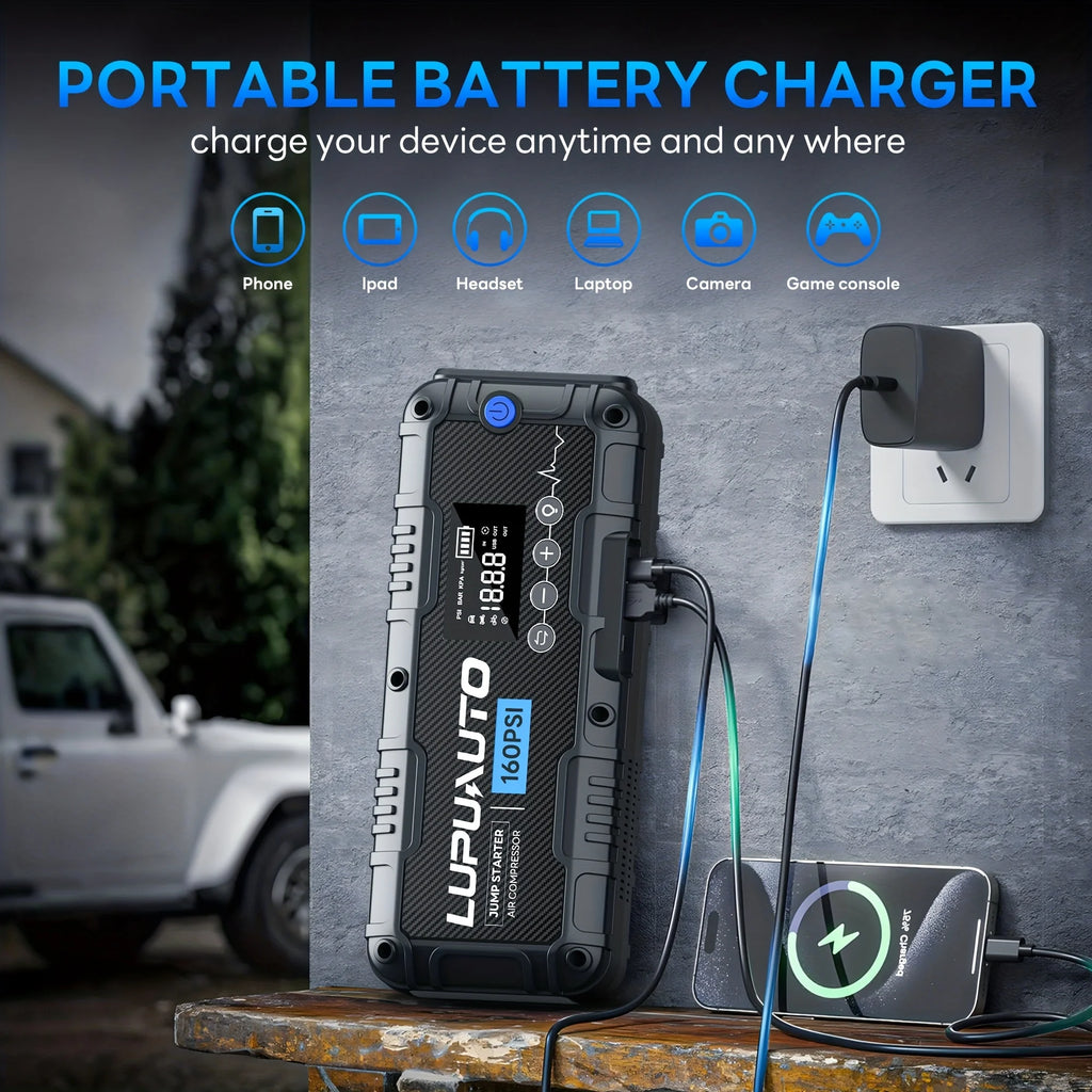 4 In 1 Car Jump Starter/Air Compressor