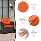 3 PCS Patio Rattan Furniture Set