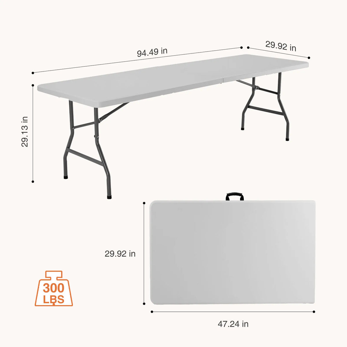 6 or 8 FT Portable Folding Table