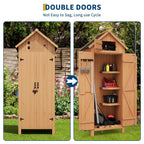 70" Wooden Outdoor Storage Shed