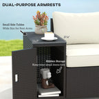 Wicker Outdoor Couch with Storage