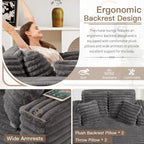 Fluffy Oversized Plush Chaise Lounge