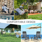 Portable Zero Gravity Recliner Chairs Set of 2 Outdoor
