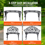 Outdoor Metal Garden Bench