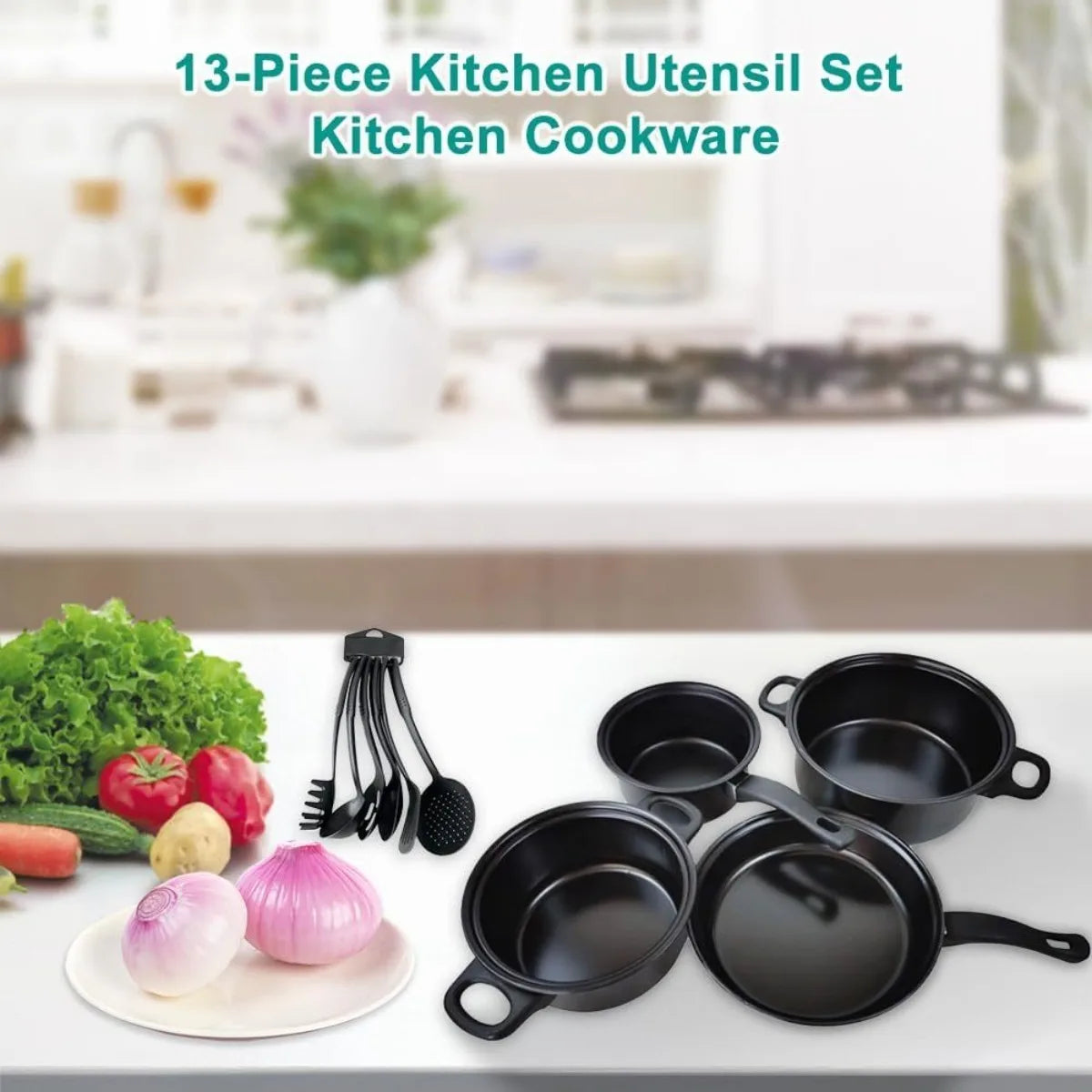 13PCS Non-Stick Pots and Pans Set