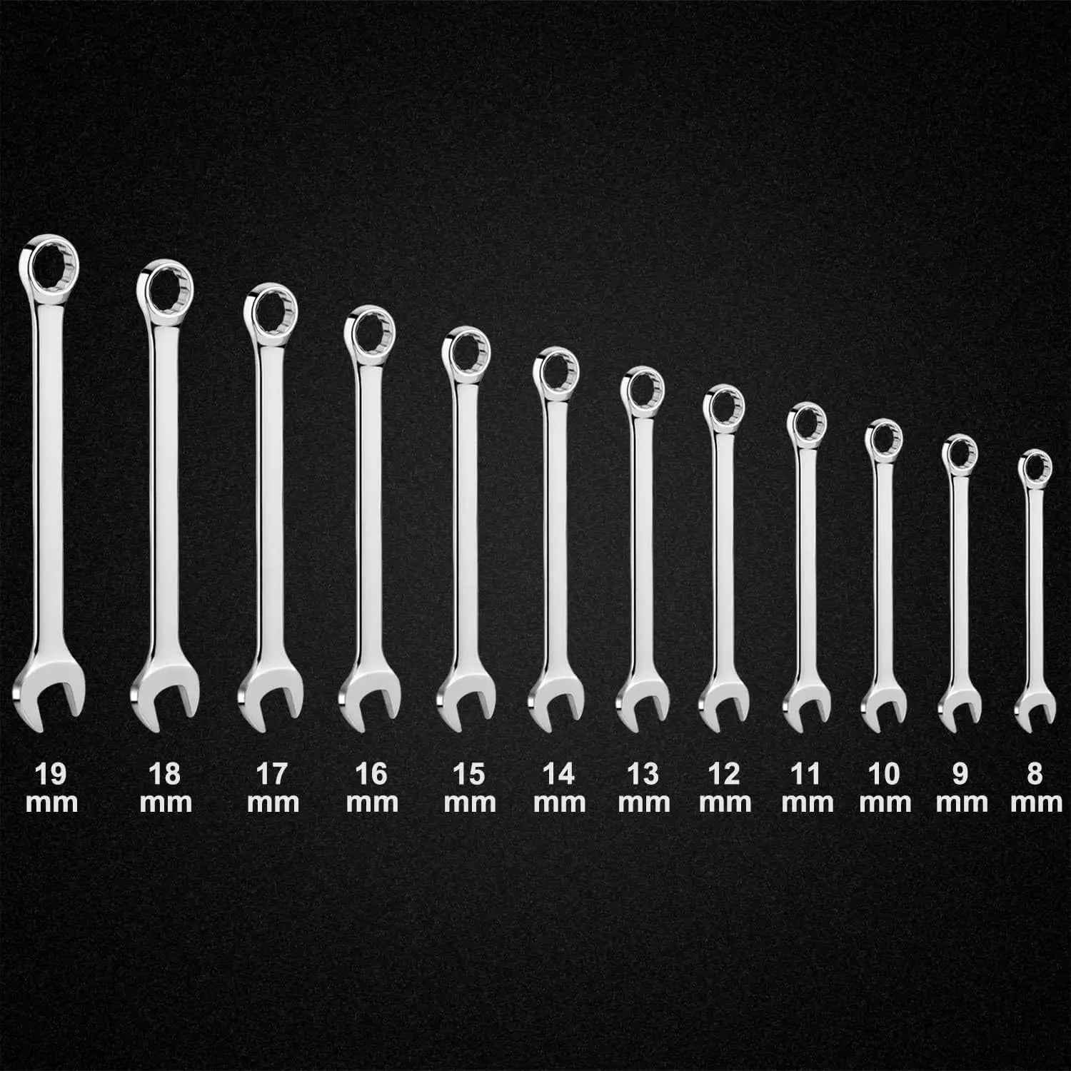 12 pc Metric Combination Wrench Set