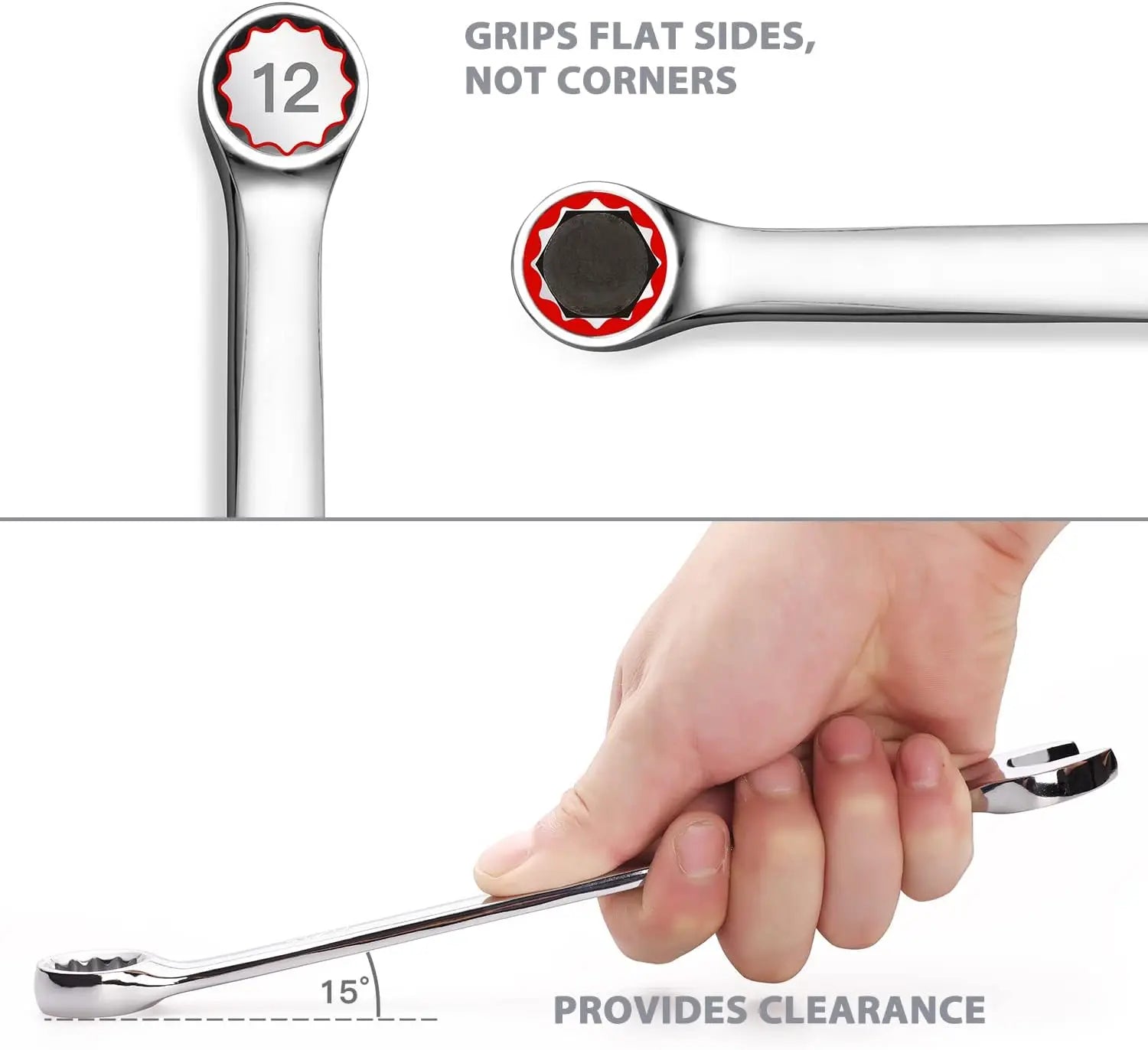 12 pc Metric Combination Wrench Set