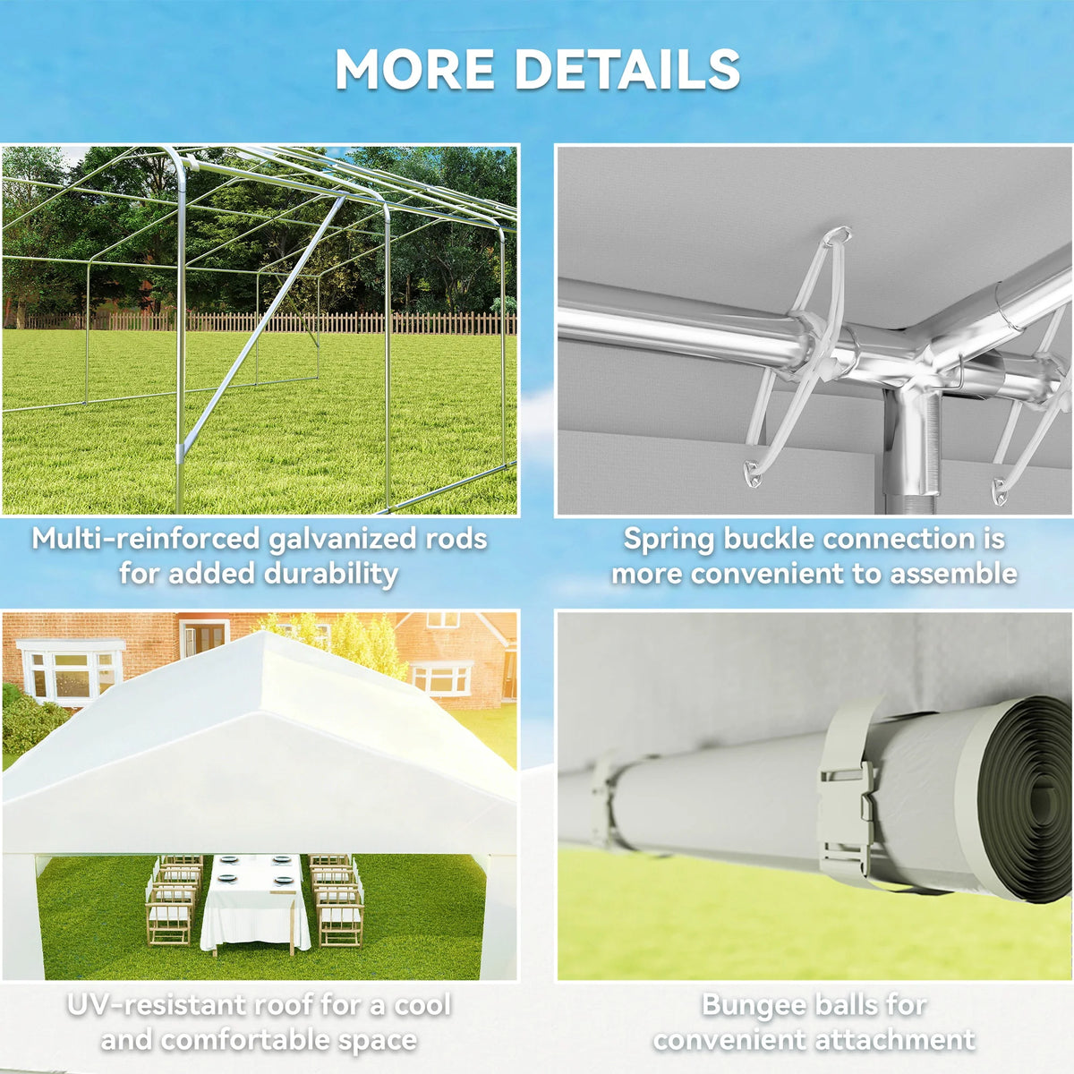 23' x 39' Party Tent and Heavy Duty Carport with Twelve Windows
