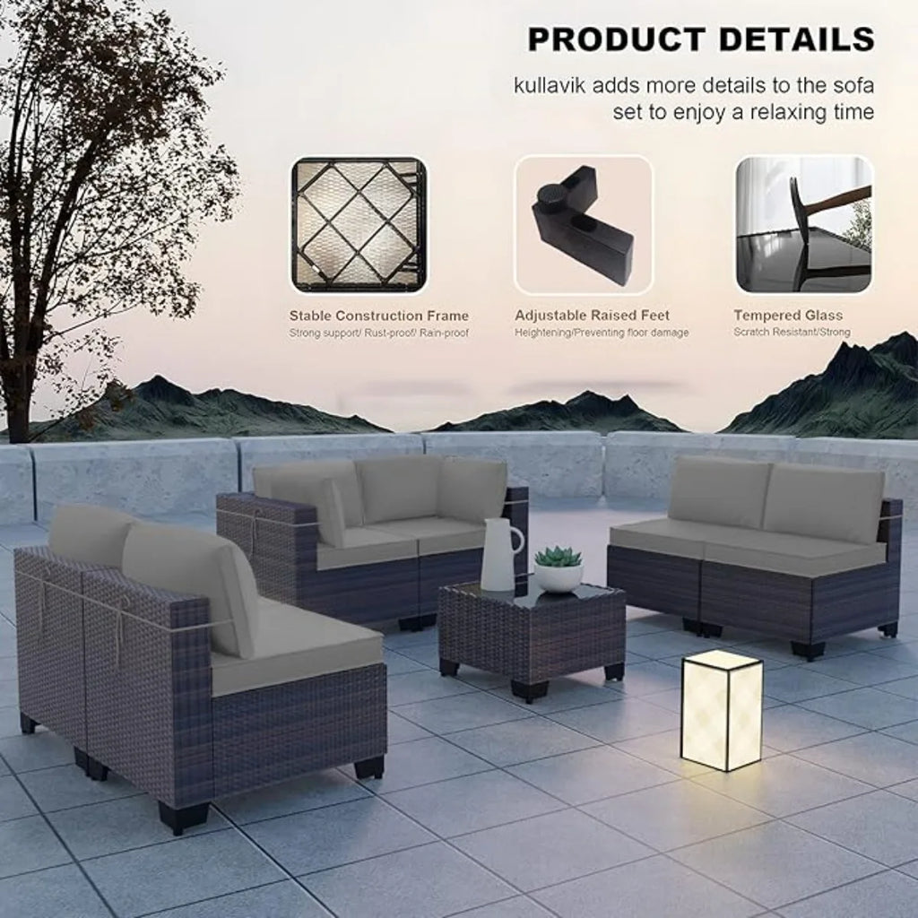 7 Pieces Patio Furniture Set
